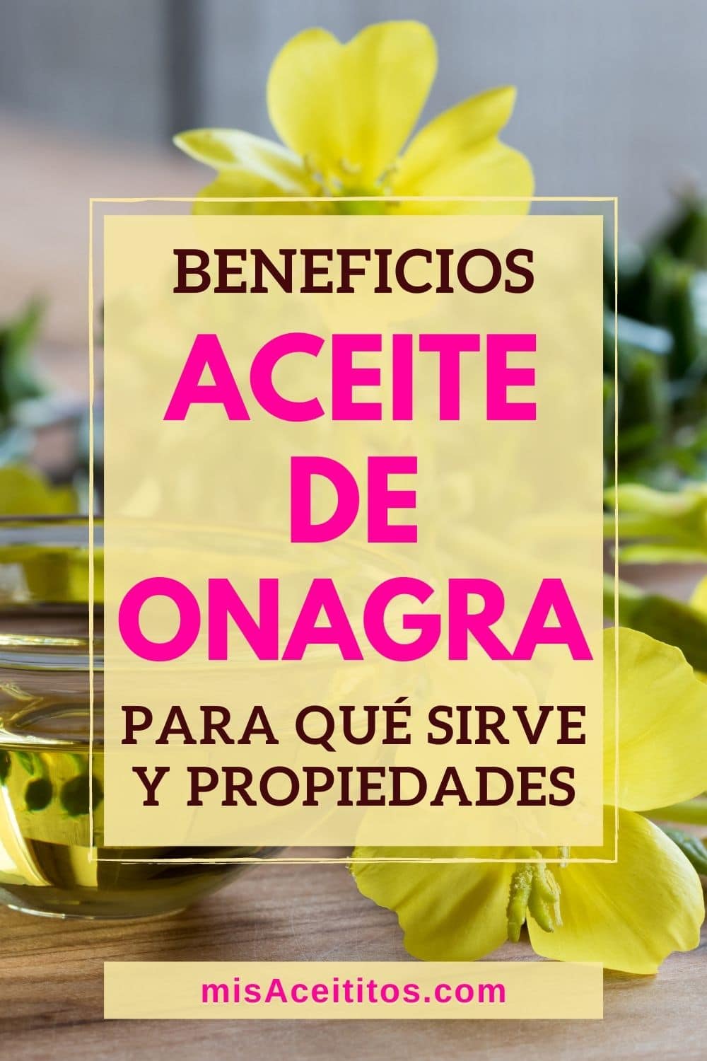 Beneficios, propiedades y para qué sirve el aceite de onagra.