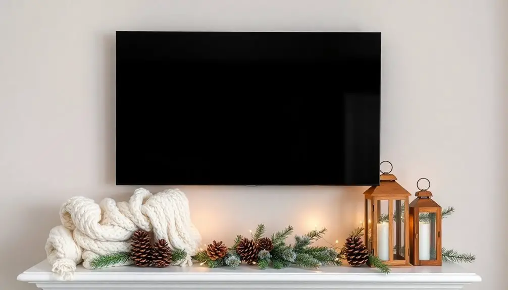cozy winter tv decor