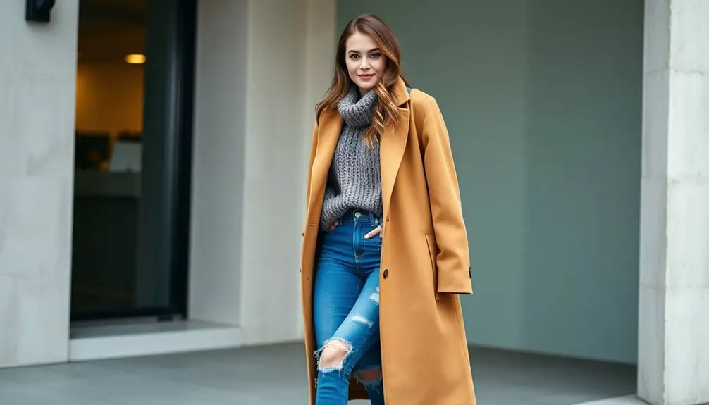 elegant winter outfits jeans