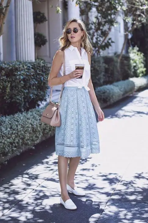 Falda Casual con Blusa Sin Mangas