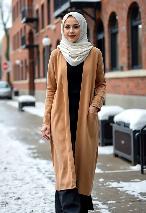 street style long cardigan