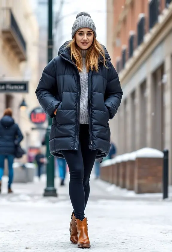 casual quilted coat style
