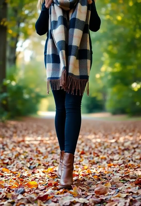 scarf blanket and boots
